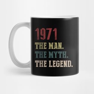 Vintage 1971 The Man The Myth The Legend Gift 49th Birthday Mug